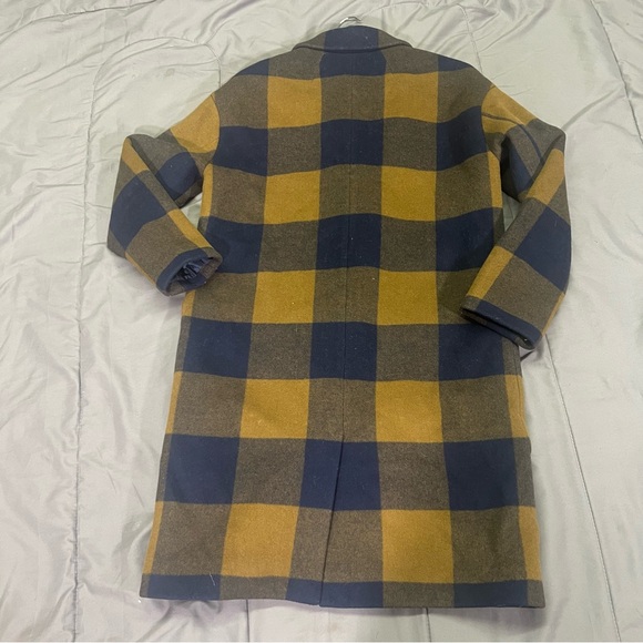 Madewell Elmcourt Wool Coat in Buffalo Check-Billy Buffalo Asparagus Small - Picture 10 of 10